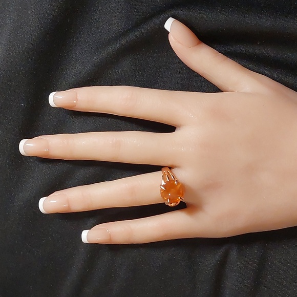 Cats Eye Glass Fashion Ring - Sizes: 5 1/2 & 7 1/2 - Picture 6 of 7